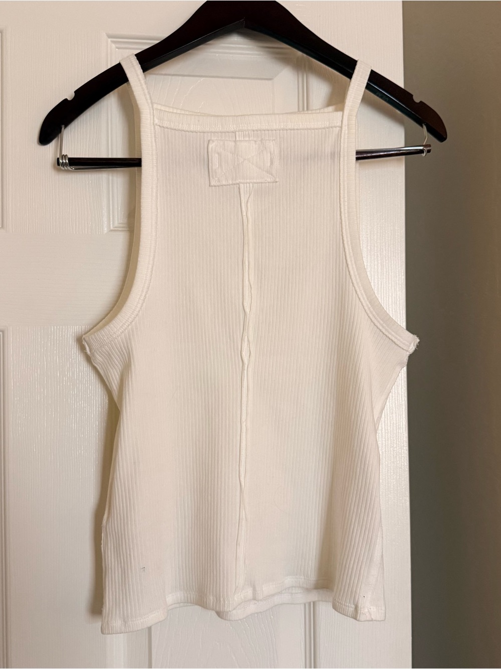 We The Free Mia Tank | Free People | Ribbed High Neck | White | M - Picture 4 of 7